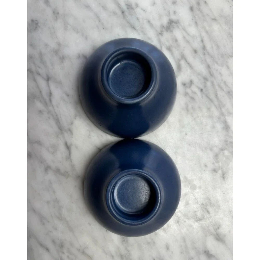 Vintage IKEA Blue Ceramic Tealight Candle Holder 18431 2003 Modern Home Decor